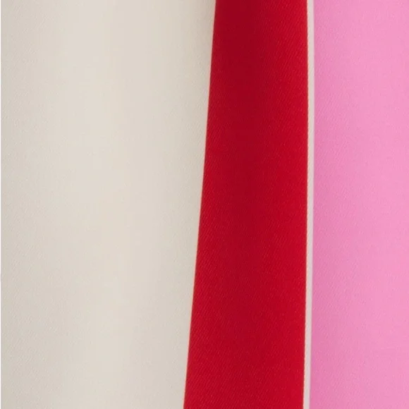 Red and Pink Cocktail Mini Dress with Bishop Sleeves - Picture 6 of 6